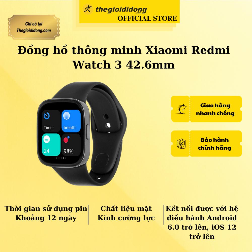 Đồng hồ thông minh Xiaomi Redmi Watch 3 42.6mm - Hàng Chính Hãng