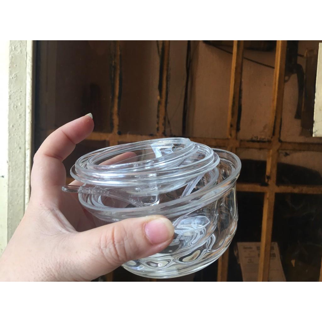Hũ nhựa Acrylic đựng gia vị chanh ớt sa tế NHỎ 8.8 X 5 CM ,120 ML - LỚN 10,8 X 6,2 CM , 160 ML