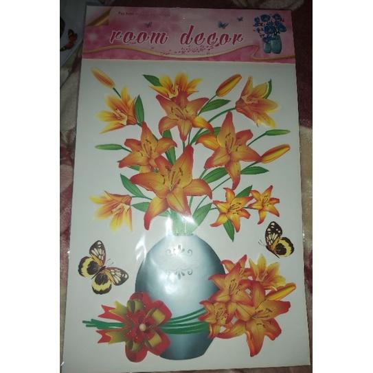 Tranh dán hình hoa 3D in nổi trang trí nhà cửa