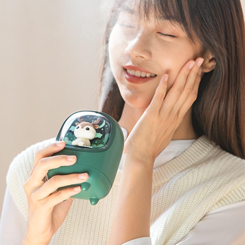 Hoạt Hình Dễ Thương USB Tạo Độ Ẩm Không Dây Siêu Âm Xông Tinh Dầu Phun Sương Tạo Phun Sương Tạo Ẩm Hình Ếch Con Có Đèn LED Mini Di Động Có Thể Sạc Máy Phun Sương Tạo Độ Ẩm