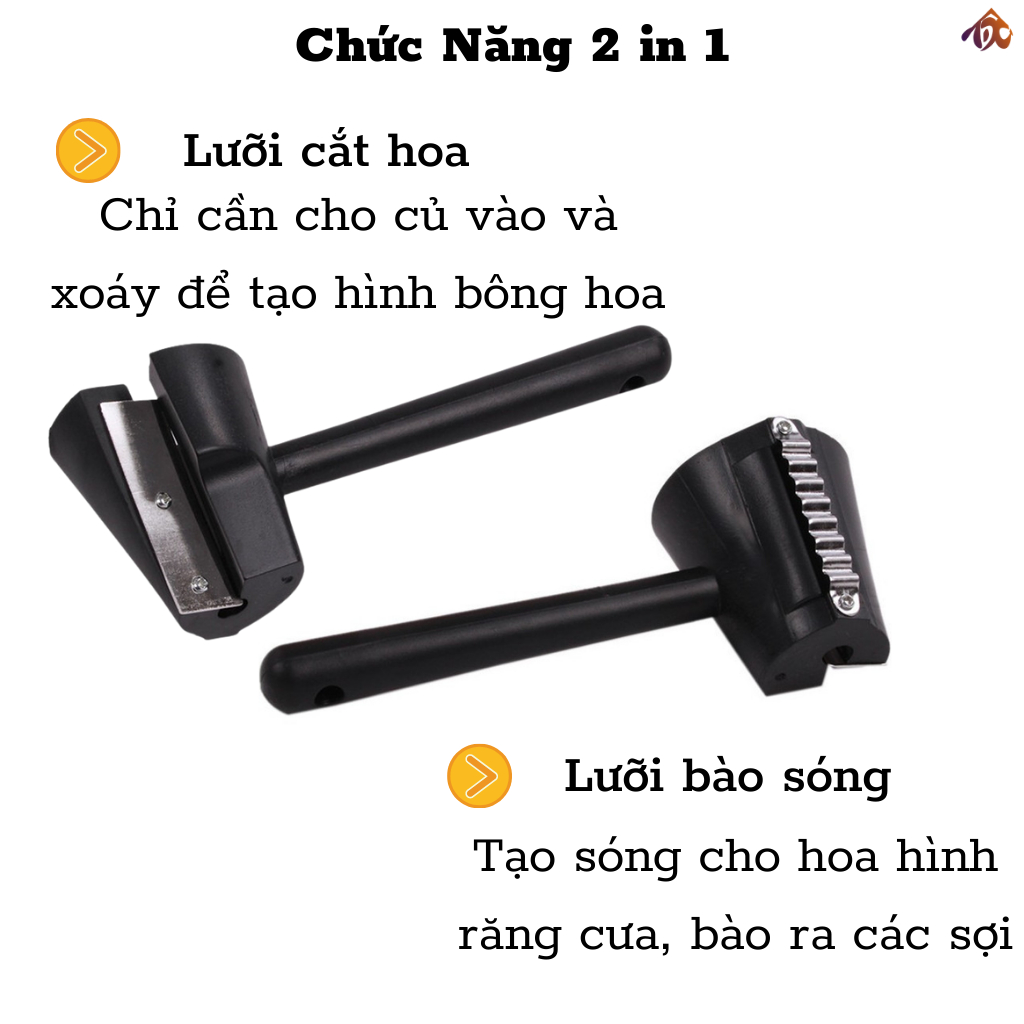 Dụng Cụ Cắt Rau Củ Quả Thành Hoa Hình Xoắn Ốc Tiện Lợi