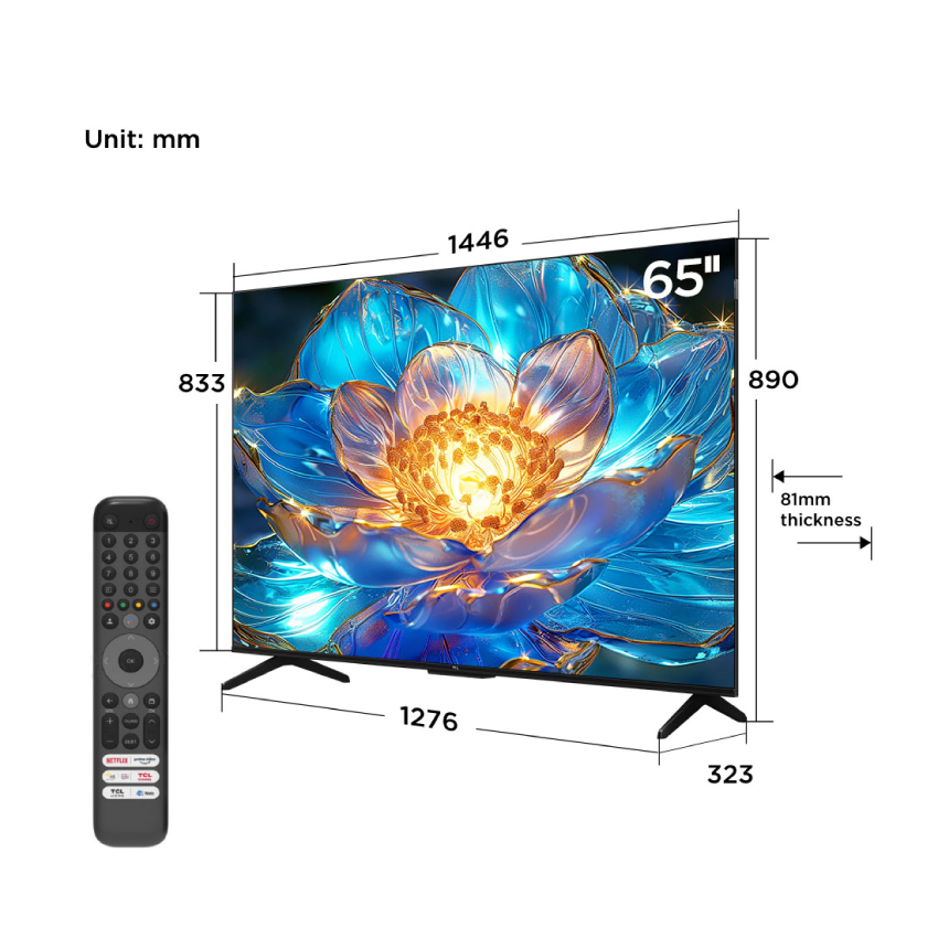 TCL 65T7B 65&quot; QLED 4K Google TV - Tivi 65inch - Hàng chính hãng - Bảo hành 2 năm