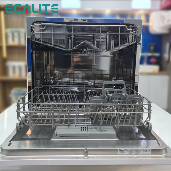 Máy Rửa Chén Ecalite EDW-SMS6080WH - 8 Bộ - 6 Chương Trình Rửa - Hàng Chính Hãng