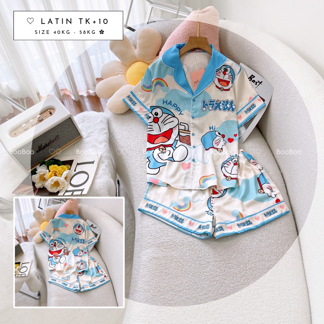 Đồ Bộ Pijama Nữ Chất Lụa Latin Cao Cấp Thiết Kế - Mã 20