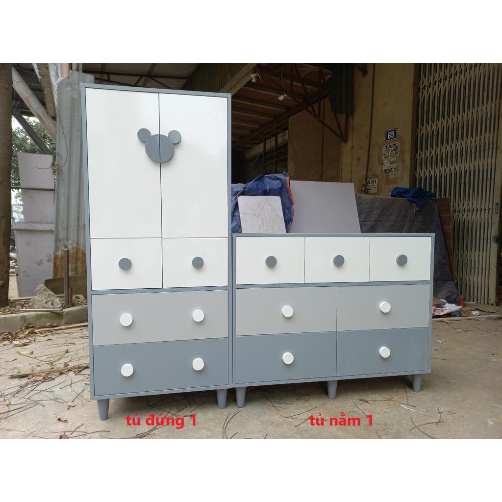Tủ trẻ em, tủ đựng đồ cho bé gỗ MDF phủ melamine kích thước 60x120cm và 90x70cm