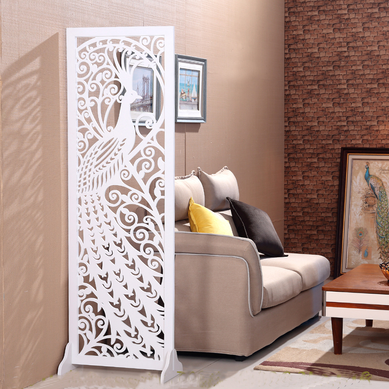 Vách bình phong con công 4 tấm