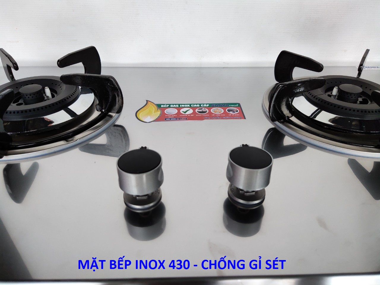 Bếp gas âm mặt Inox 430 SANKAtech 791IN - Bếp ga cao cấp 3 vòng lửa, có pep hâm - Hàng chính hãng cao cấp