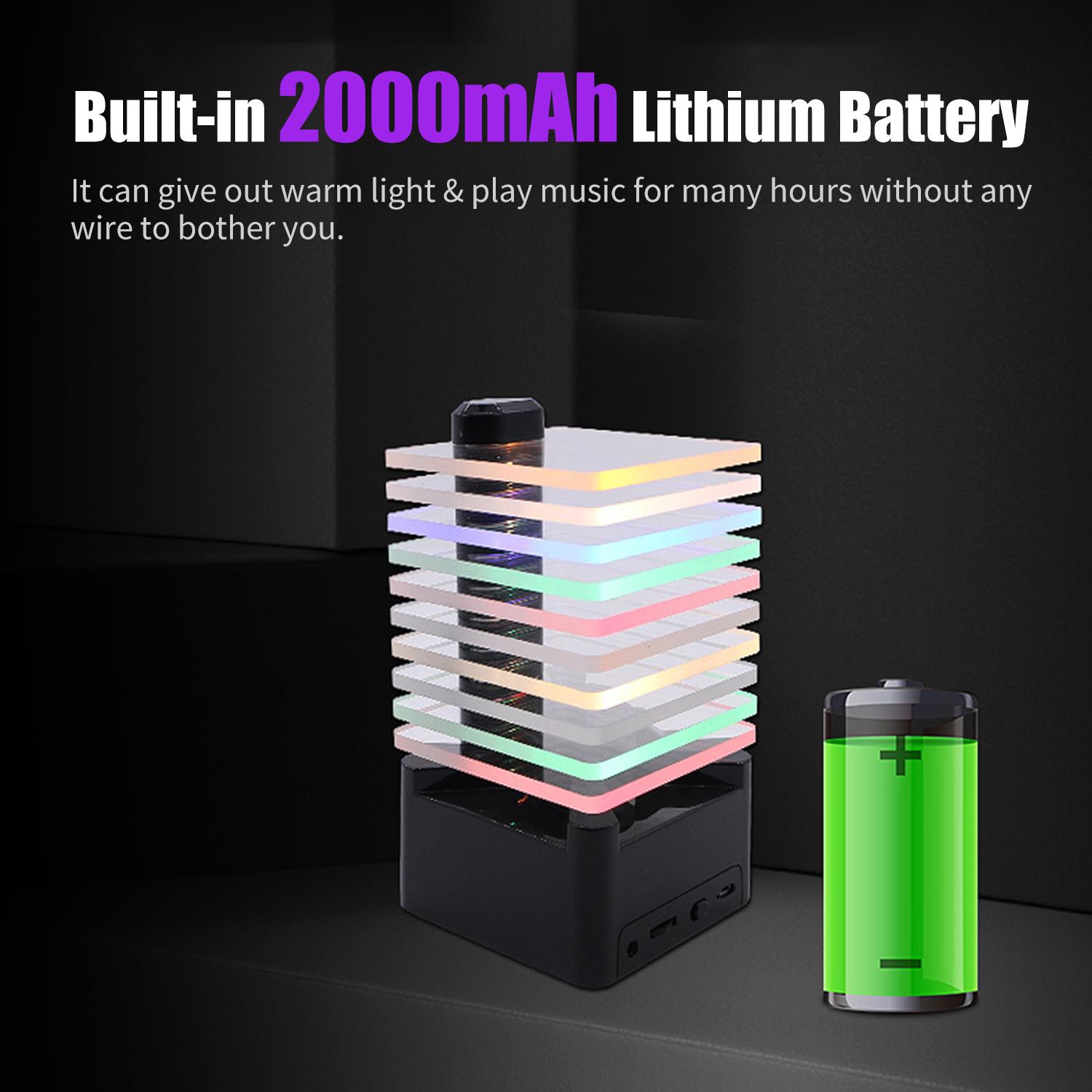 Loa Bluetooth phiên bản 5.0 với 7 đèn led đổi màu kích thước nhỏ gọn, kiểu dáng độc đáo