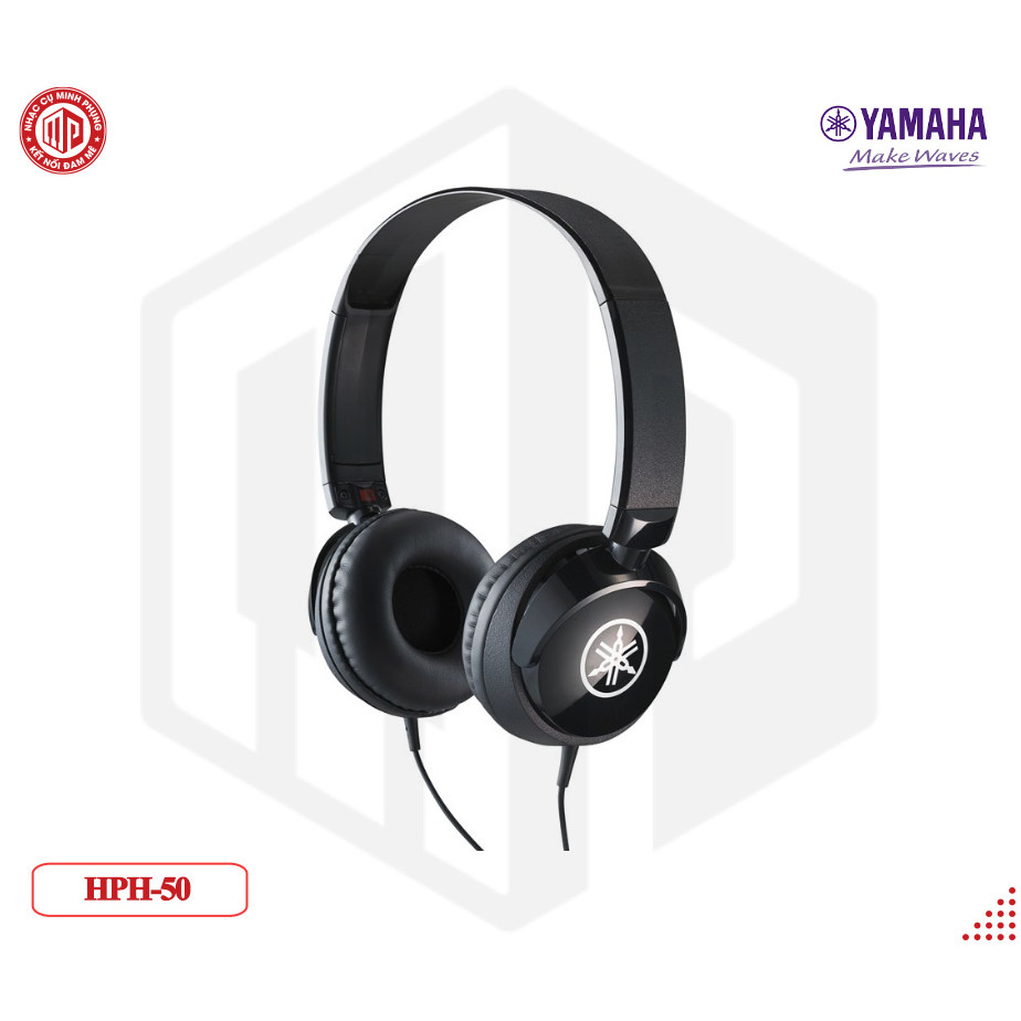 Tai nghe/ Simple Compact Headphones - Yamaha HPH-50 (HPH50) - Màu đen - Hàng chính hãng