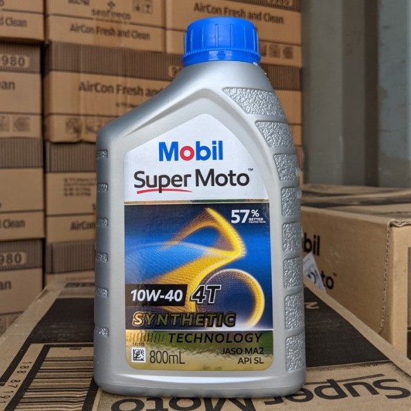 Nhớt Mobil Super Moto 10W40 cho xe số, xe côn tay (900006) (900007)