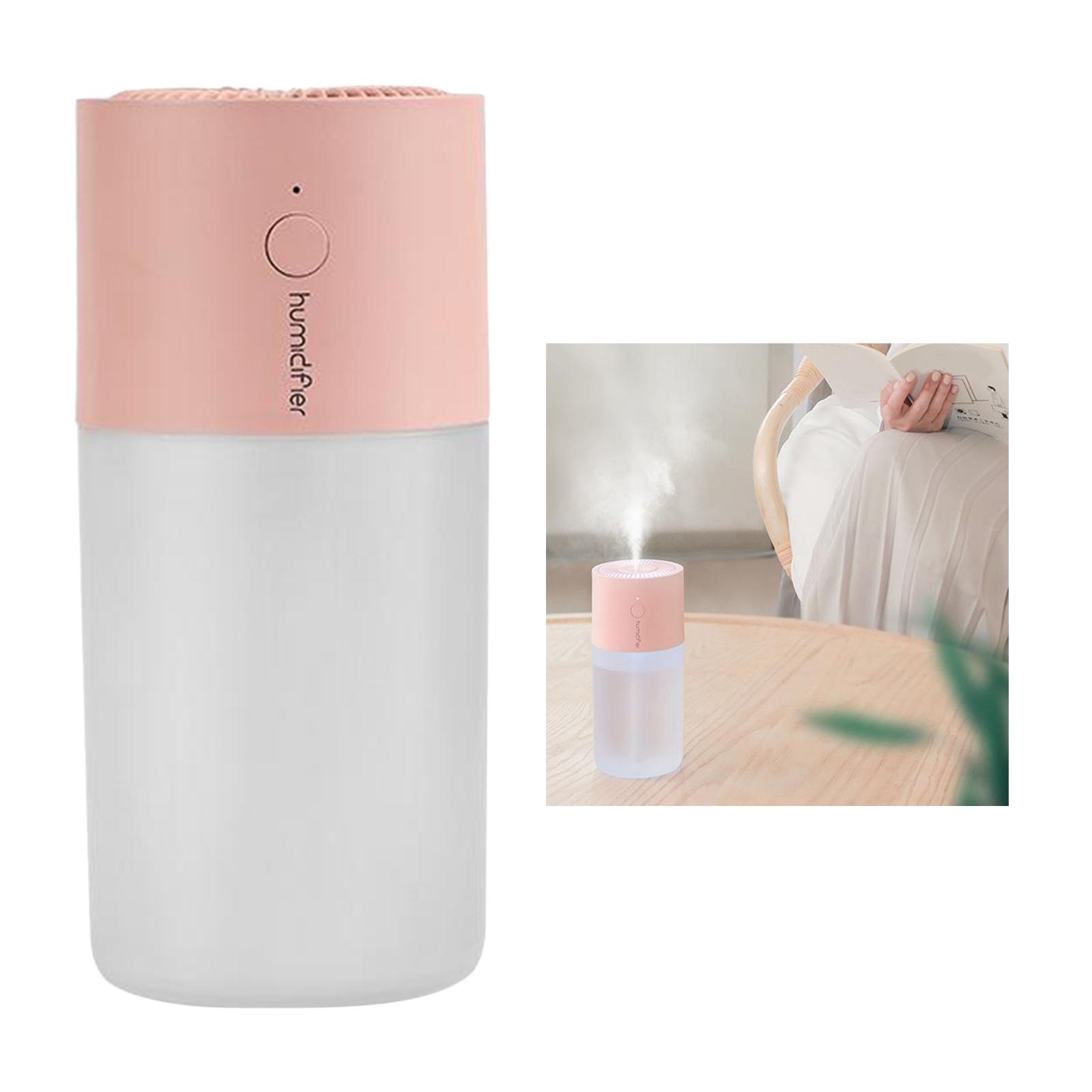 USB Humidifier, 300ml Mini Portable Humidifier, Quiet Air Humidifier with 7-Color LED Night Light, Color Changing, Suitable for Home, Baby Room, Car