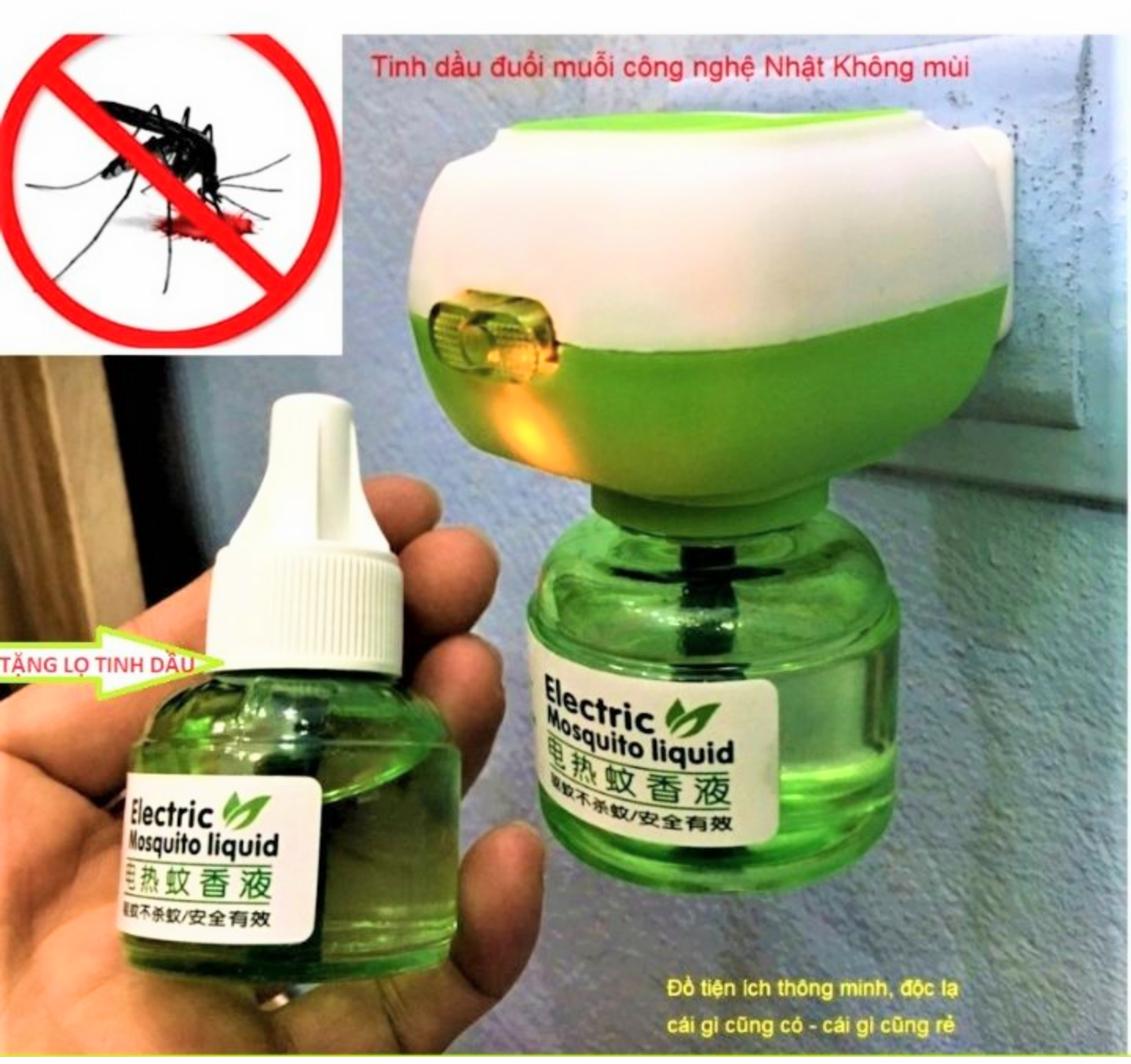 MÁY XÔNG TINH DẦU ĐUỔI MUỖI VÀ CÁC LOẠI CÔN TRÙNG TẶNG KÈM 1 LỌ TINH DẦU LOẠI TỐT AN TOÀN TIỆN DỤNG