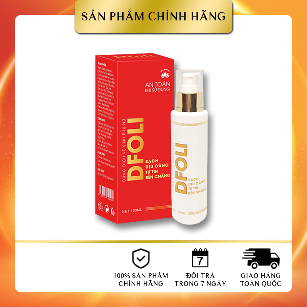 Dung Dịch Vệ Sinh Phụ Nữ Thảo Dược Thiên Nhiên DFOLI (Chai 100 ml)