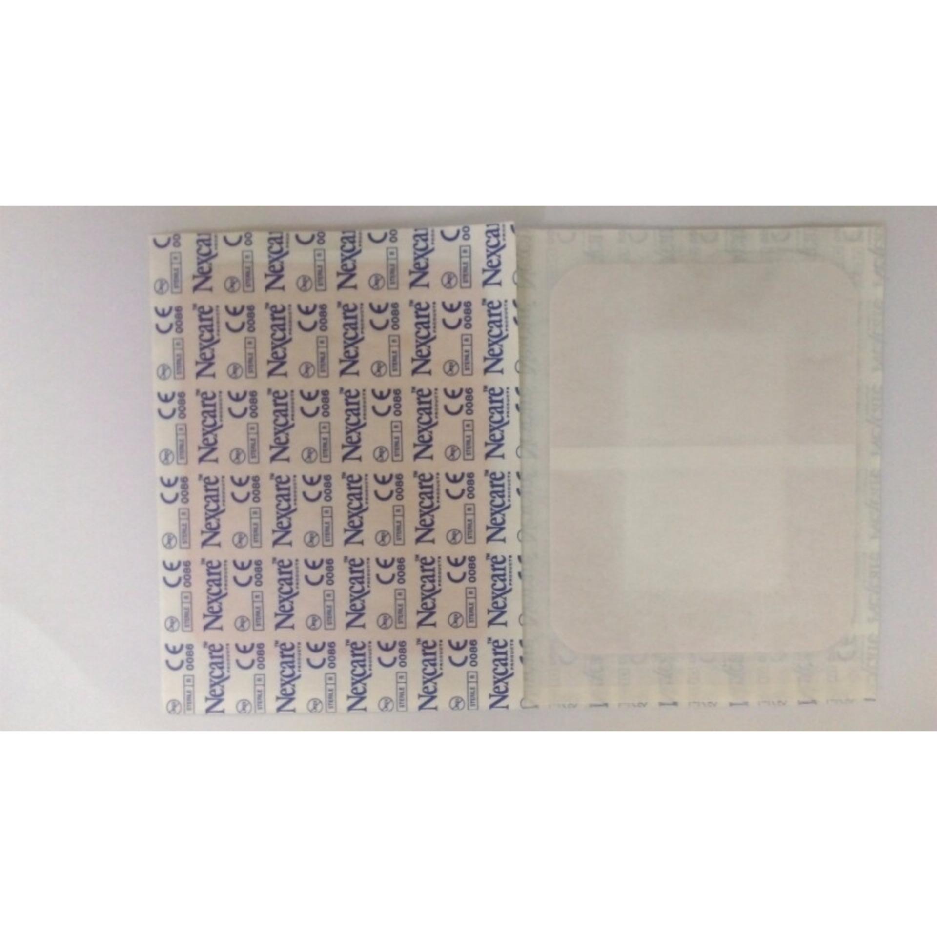 Hộp 4 miếng gạc khử trùng chống thấm nước màu da, có bông thấm hút dịch mủ, cỡ lớn 3M Nexacare Awp34, thương hiệu Mỹ