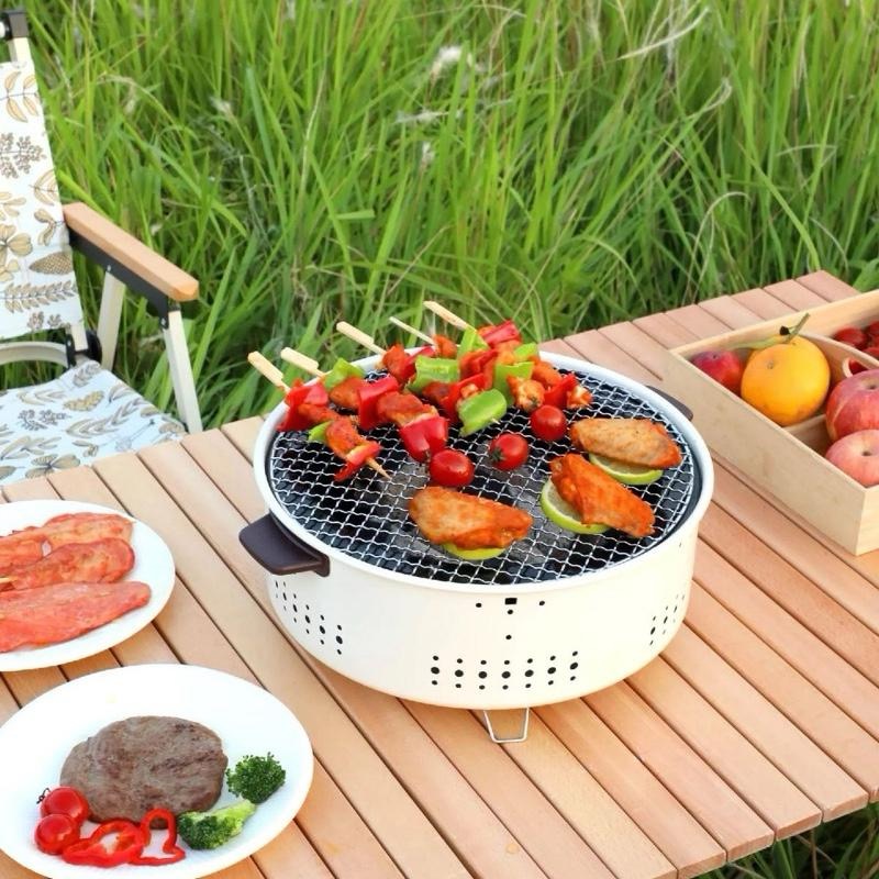 [AnhOtShop] Bếp Nướng Than Hoa Không Khói 30cm – Nướng Thịt Thơm Ngon, Dày Dặn, Bền Bỉ, Phù Hợp Du Lịch &amp; Dã Ngoại