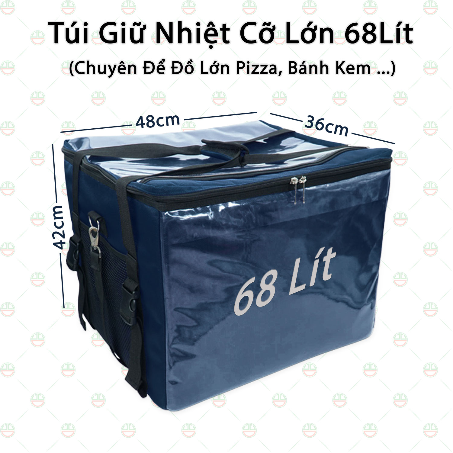 Hình ảnh [Loại TO] Túi Giao Hàng Giữ Nhiệt Cỡ Lớn 68 Lít KhoNCC Hàng Chính Hãng - Phù Hợp Bánh Kem Sinh Nhật Pizza - KKT-TGN-68L-D (Nhiều màu)