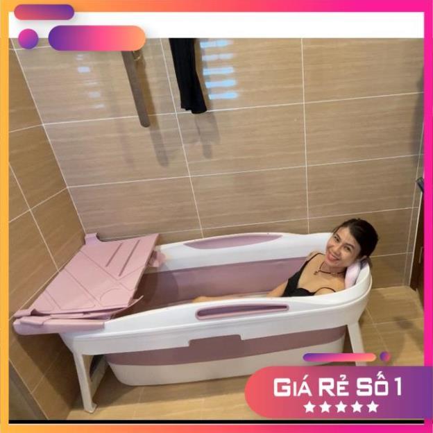 Bồn tắm gấp gọn dành cho người lớn chất liệu nhựa PP và hạt nhựa TPE, dài 140cm có thể làm bể bơi trẻ em