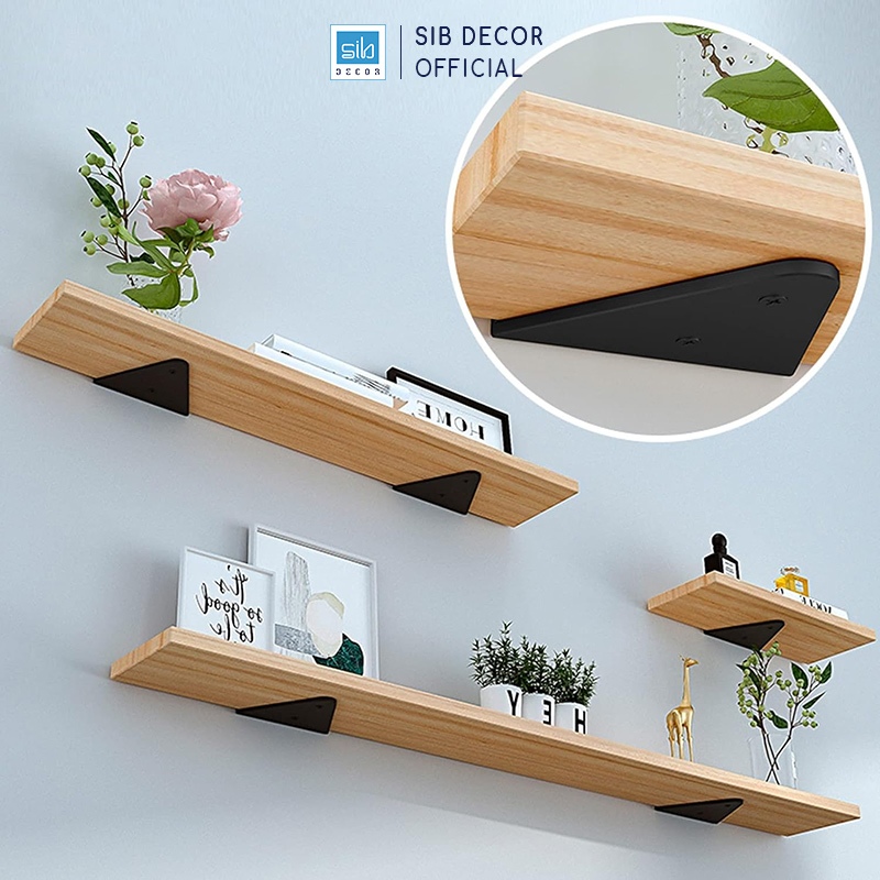 Kệ Gỗ Giá Đỡ Tam Giác Chịu Lực Dài 40cm, Rộng Đến 32cm Thương Hiệu SIB Decor KT031-40