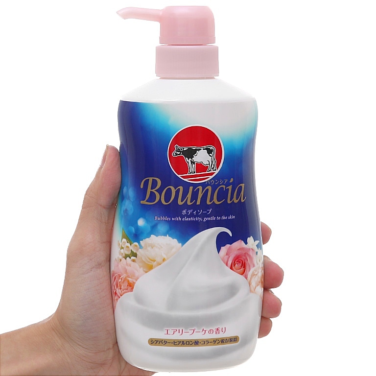 Sữa Tắm Trắng Sáng Da Từ Sữa Bò Tươi Cow Bouncia Body Soap Relax (Hương Hoa Hồng)