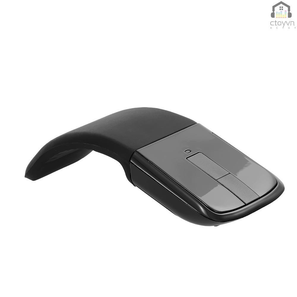 2.4G Wireless Mouse with USB Arc Mouse with Touch Function Folding Optical Mice with USB Receiver Bending Mouse for PC Laptop