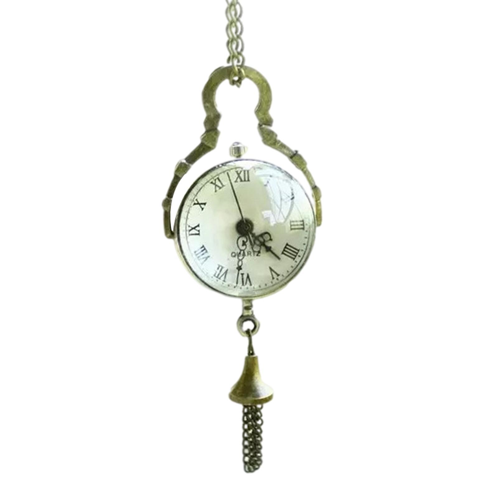 Pocket Watch Roman Characte Retro Gift Pendant Sweater Chain for Graduation