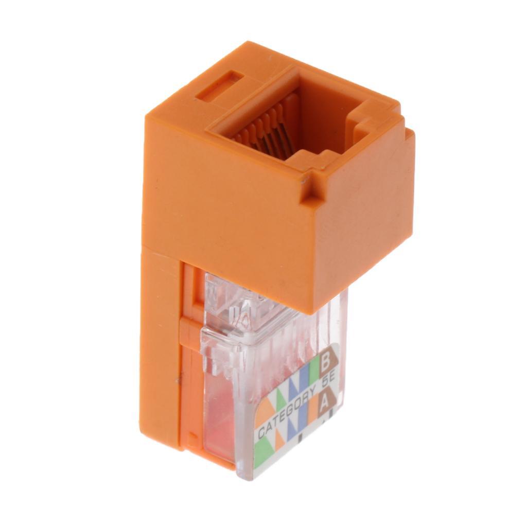 10pcs RJ45 Module Cat5e UTP Ethernet Network Module Adapter Inline Coupler