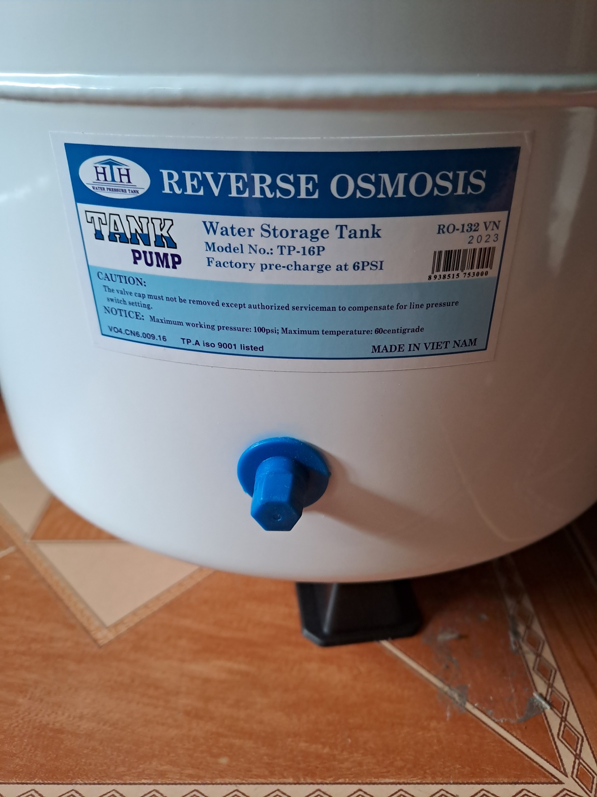 Bình Áp Thép 10 Lít RO - Bình Áp Thép Không Gỉ 10L Cho Hệ Thống Lọc Nước RO - Bảo Hành 1 Năm Với Lỗi Nhà Sản Xuất