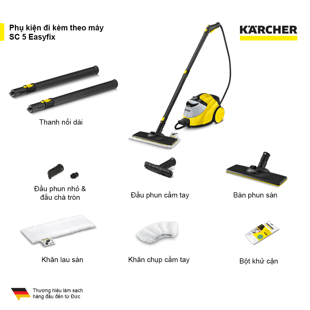 Máy làm sạch bằng hơi nước Karcher SC 5 Easyfix EU