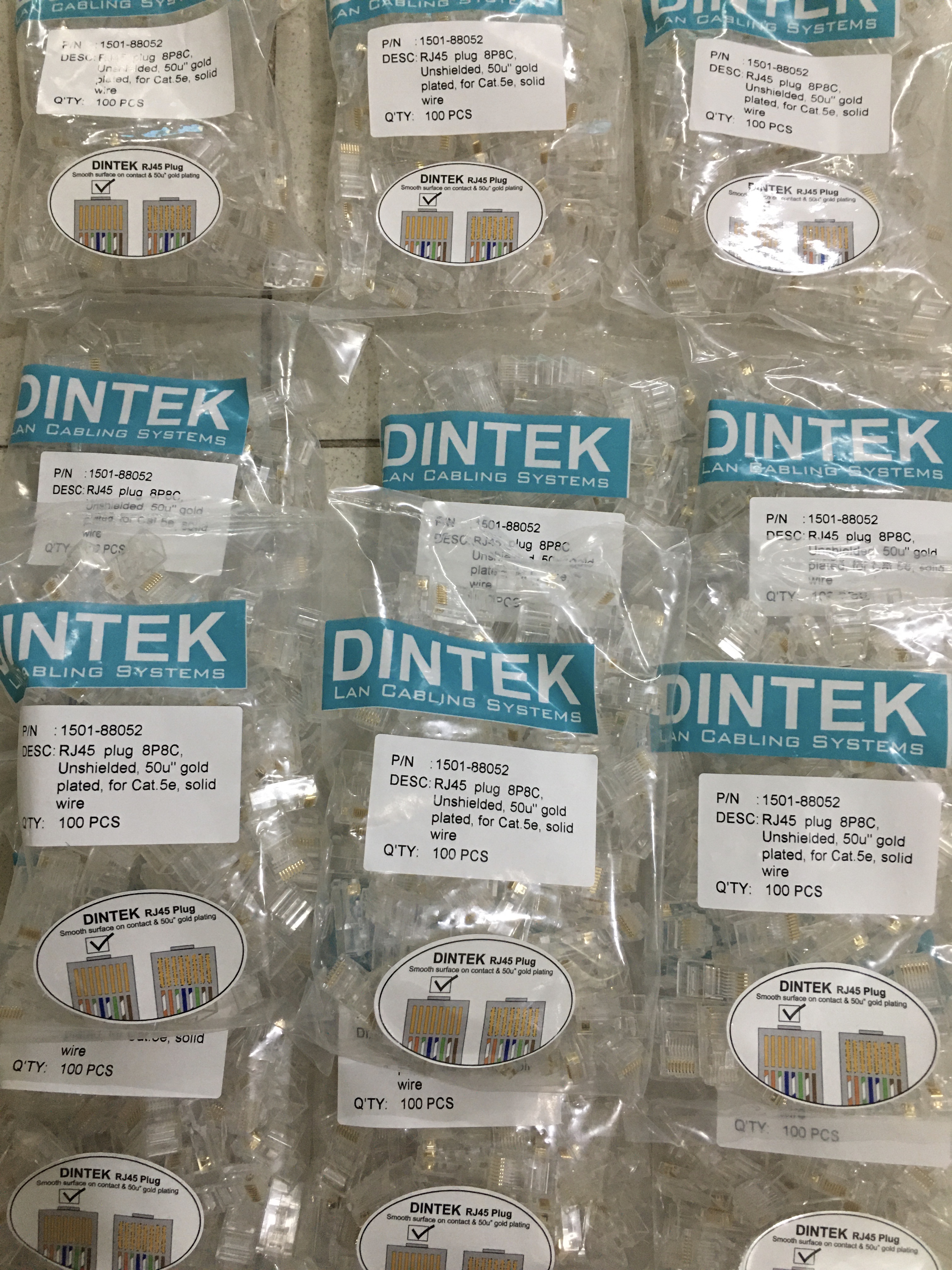 Đầu mạng RJ45 DINTEK UTP Cat.5e (1501-88052) Hàng chính hãng