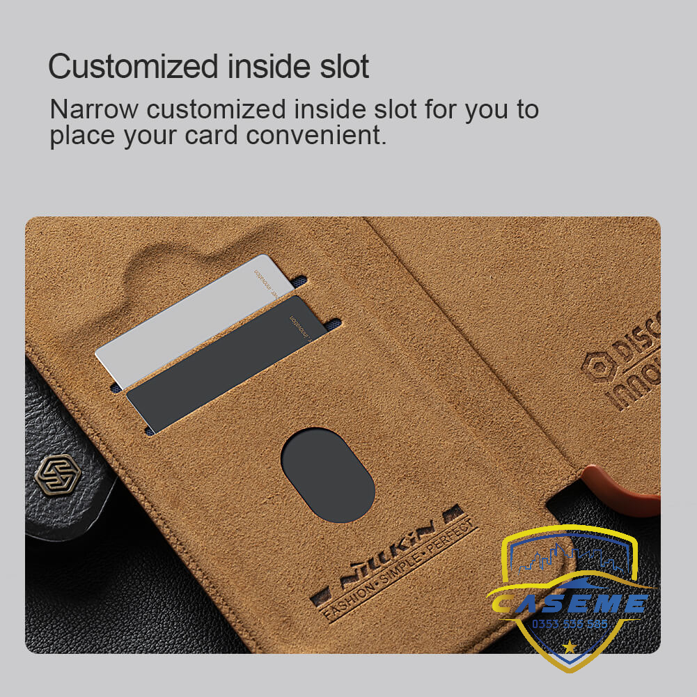 Bao da cho Samsung S24 Ultra, Samsung S24 Plus, Samsung S24 hiệu Qin Prop Leather có túi thẻ cài, có chân dựng, bảo vệ camera, chống sốc cao cấp - Hàng chính hãng.