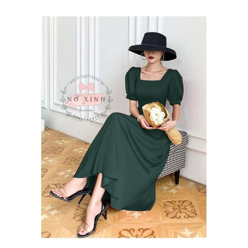 Đầm Maxi Tay Phồng Cao Cấp Loại 1 Đủ Size M-L-XL-XXL