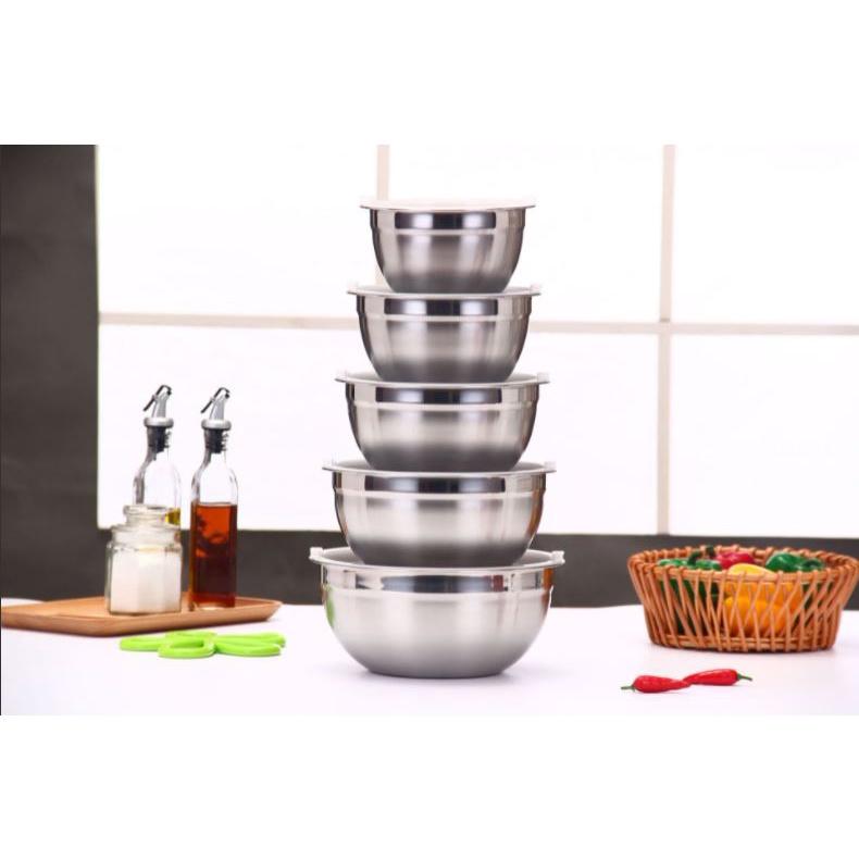 Âu trộn bột/tô trộn bột/ bowl trộn bột inox Full size 20cm-22cm-24cm-26cm-28cm-30cm