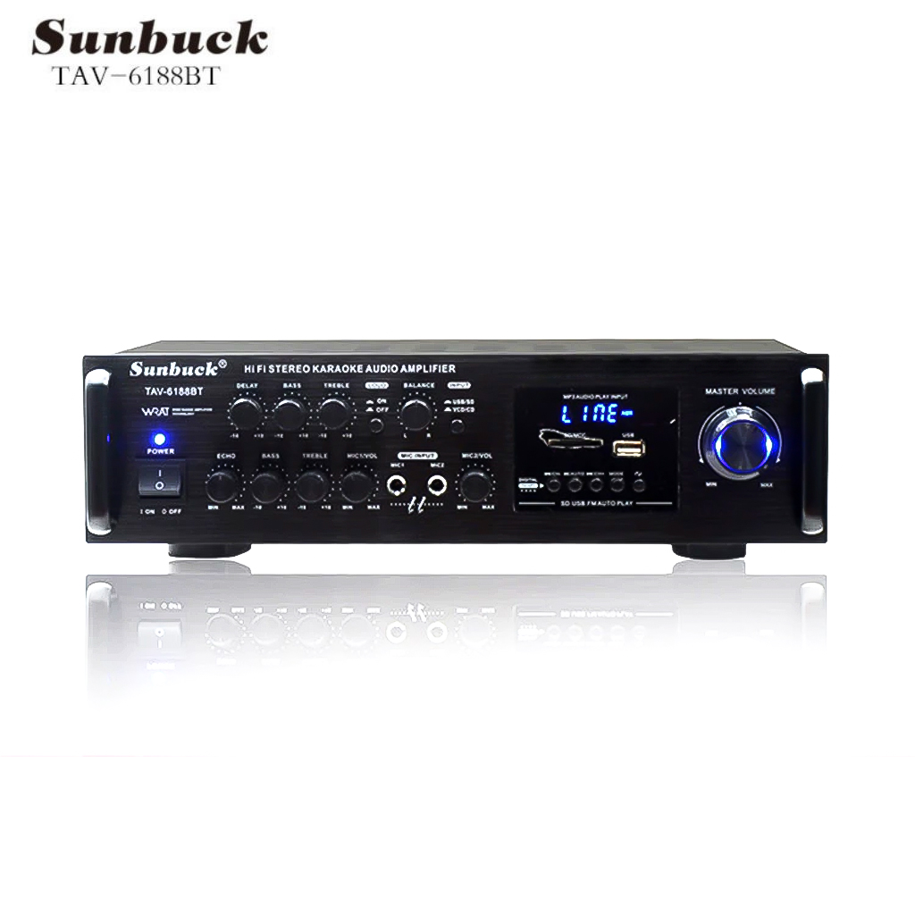 Amply Bluetooth Sunbuck 6188BT Karaoke Đánh Siêu Đỉnh Công Suất Cực Đại Âm Thanh Siêu Chất - Hàng Nhập Khẩu