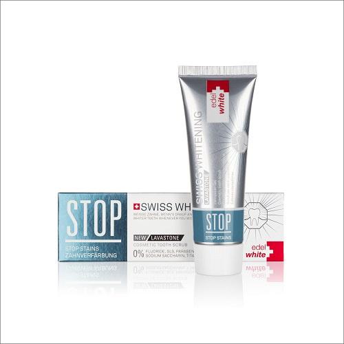 Kem đánh răng STOP STAIN WHITENING Thụy sĩ - giúp trắng răng, loại cao răng