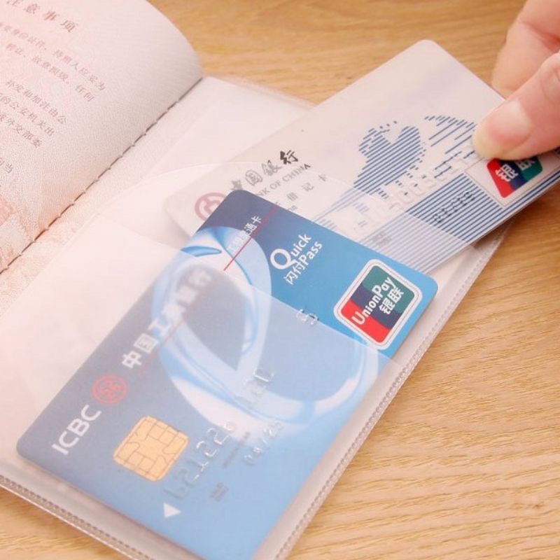 Bao Bọc Hộ Chiếu - Passport Dẻo Trong Suốt Có Khe Kẹp Vé Thẻ ATM Bền Bỉ Tiện Dụng chống ẩm ướt