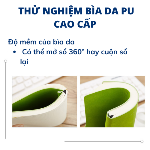 Sổ tay nhỏ gọn bìa da mềm ghi chép kèm bút tiện lợi Heeton A50862