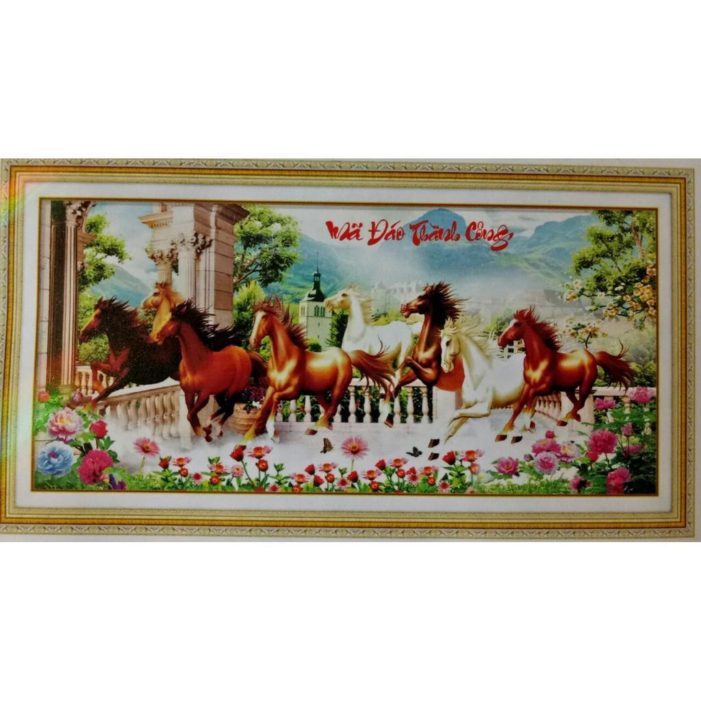 Tranh thêu mã đáo thành công, kích thước 100 x 51