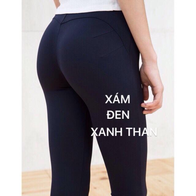 ▤㍿✚Quần legging nữ nâng mông 3 màu , dài có size lớn