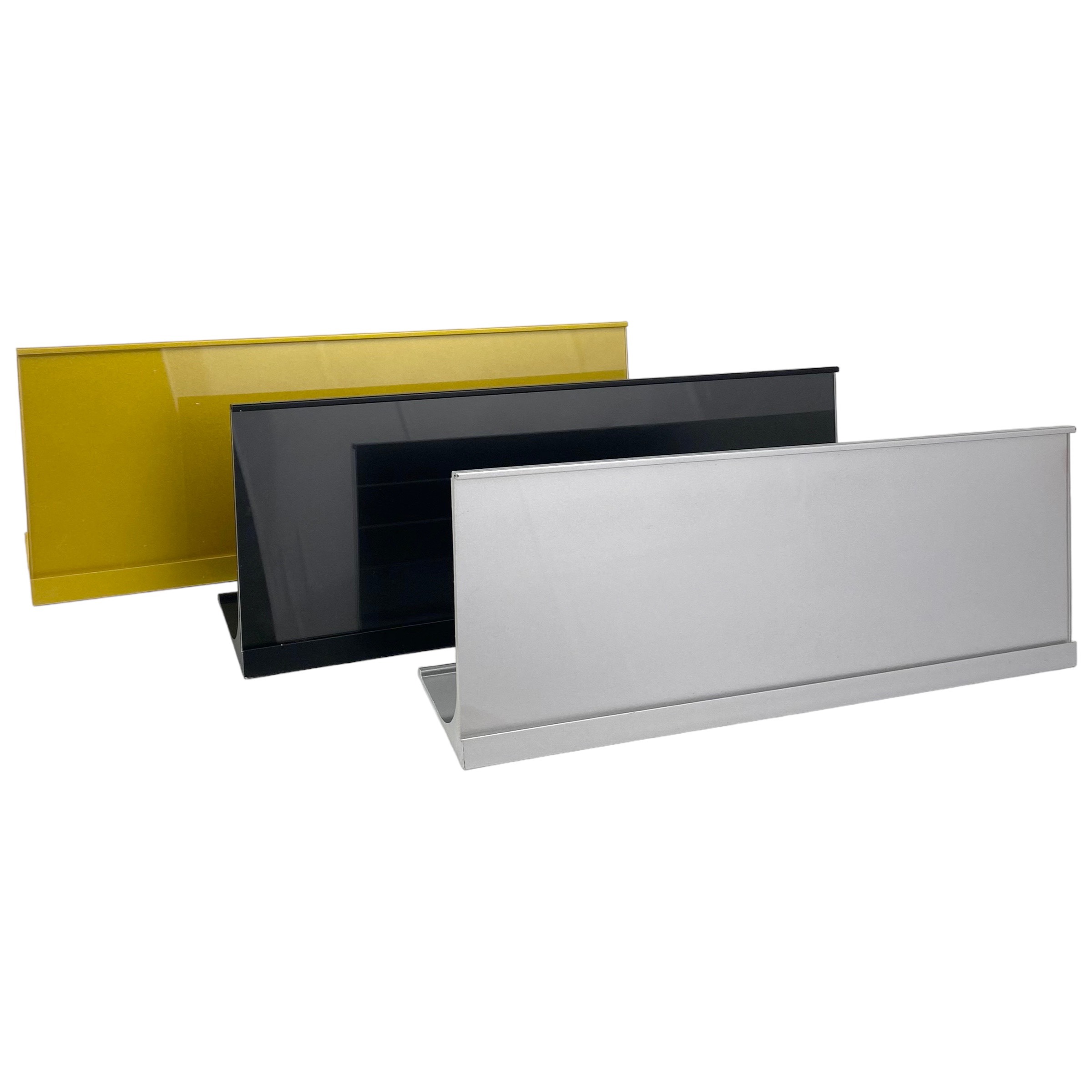 Bảng thông tin để bàn nhôm Enter AL37 300x100mm, Biển chức danh, Bảng tên để bàn, Kệ chức vụ