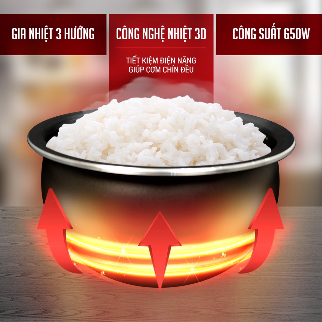 Nồi cơm điện lòng niêu Sothing Masuto GS-30P 1,8L màn hình LED cao cấp dùng cho 4-6 người ăn- Hàng chính hãng