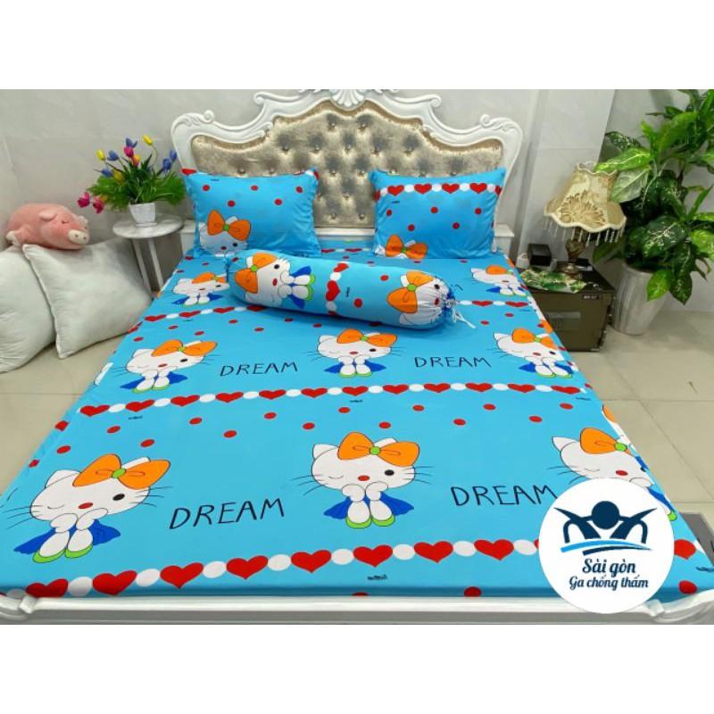 COMBO SET GA GỐI CHỐNG THẤM - HÌNH MÈO KITTY