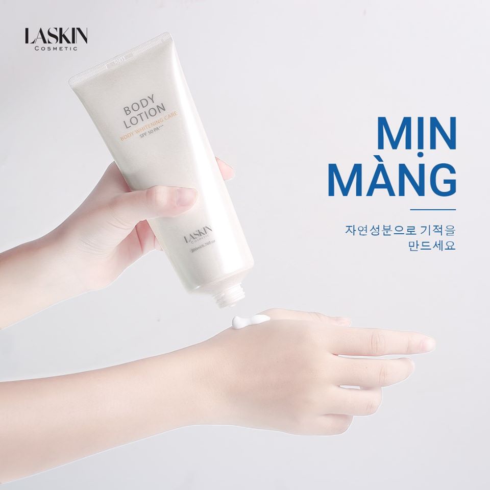 Laskin Body Lotion - kem dưỡng trắng da body Laskin 200ml