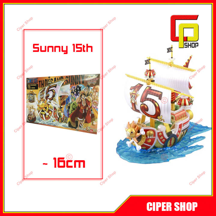 Loại 16cm - Mô hình thuyền tàu Thousand Sunny 15th one piece tau sunny - Figure One Piece