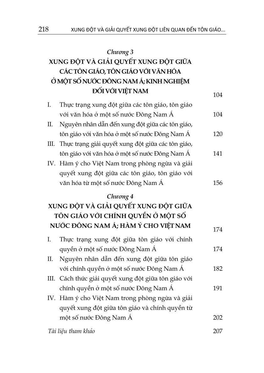 Xung đột và giải quyết xung đột liên quan đến tôn giáo ở một số nước Đông Nam Á và hàm ý cho Việt Nam