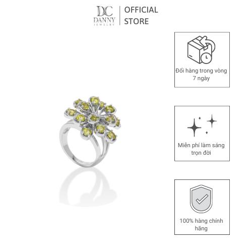 Nhẫn Nữ Danny Jewelry Bạc 925 Xi Rhodium Đính Đá Peridot/CZ SPLRA1020