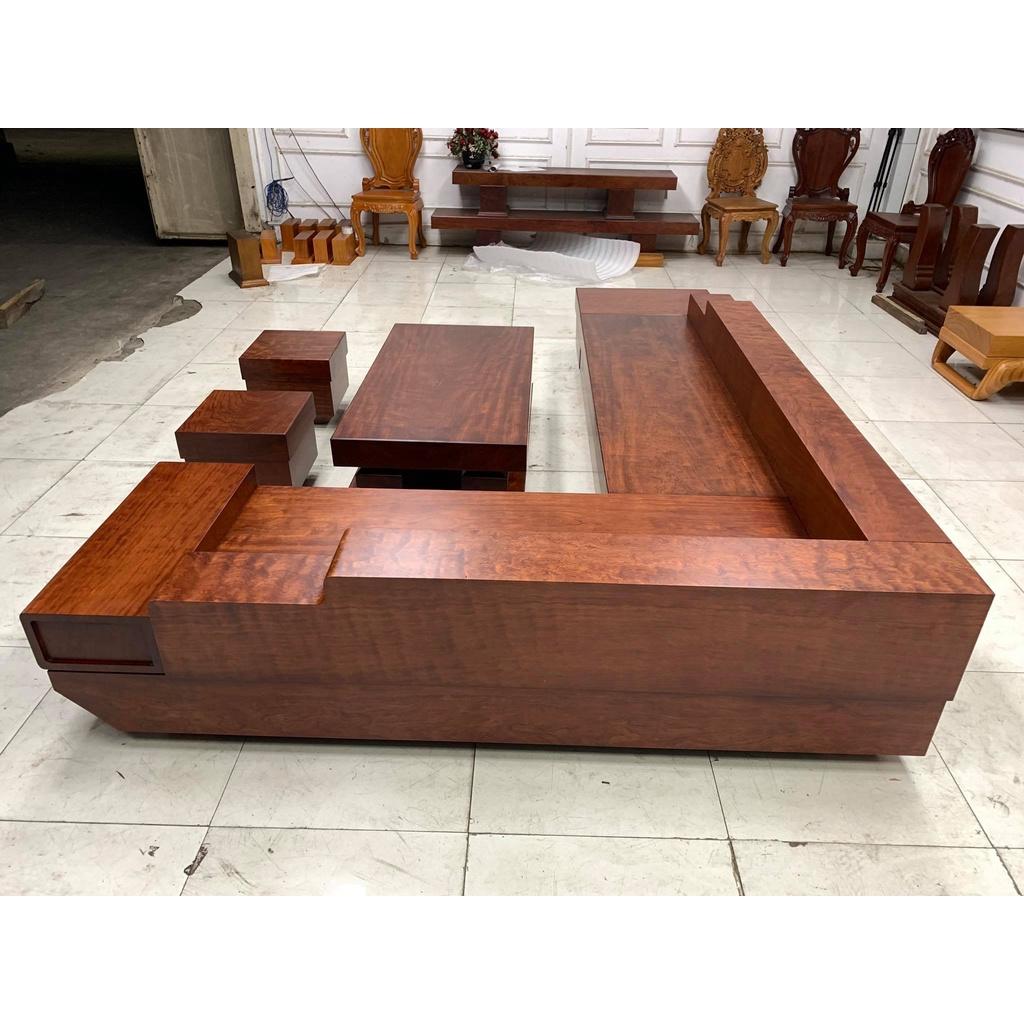Sofa gỗ cẩm hồng nguyên khối 12917