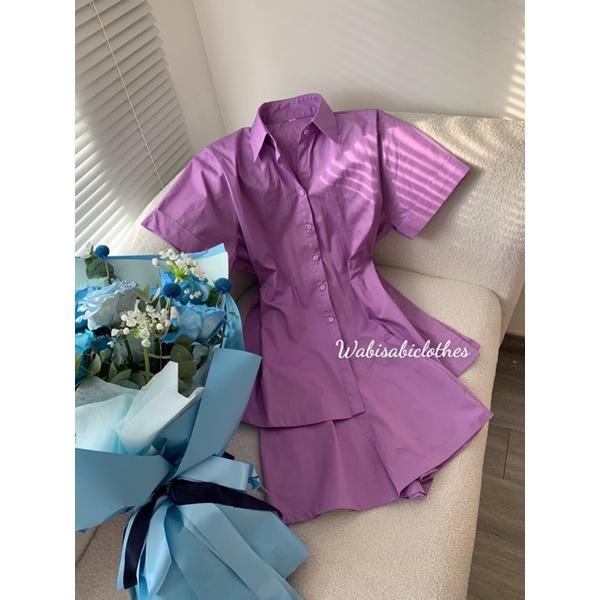 Set áo sơmi quần short Wabisabi N1904