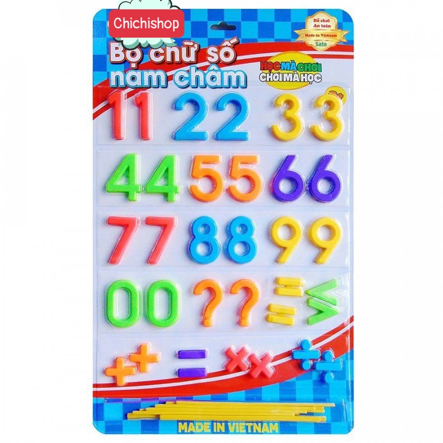 Bộ Đồ Chơi Giáo Dục-Bộ Chữ Số Nam Châm 35 Chi Tiết Bằng Nhựa Giúp Bé Nhận Biết Được Số Đếm Và Làm Toán