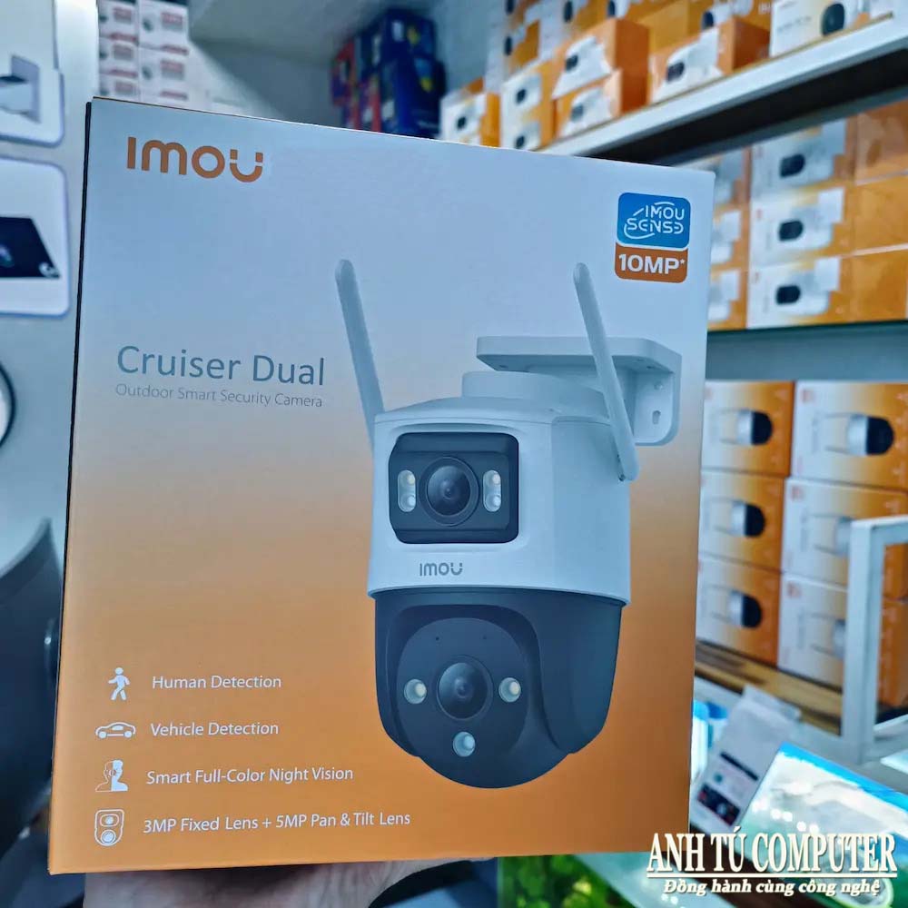 Camera Wifi 2 Mắt ngoài trời Imou Cruiser Dual 10MP IPC-S7XP-10M0WED hàng chính hãng