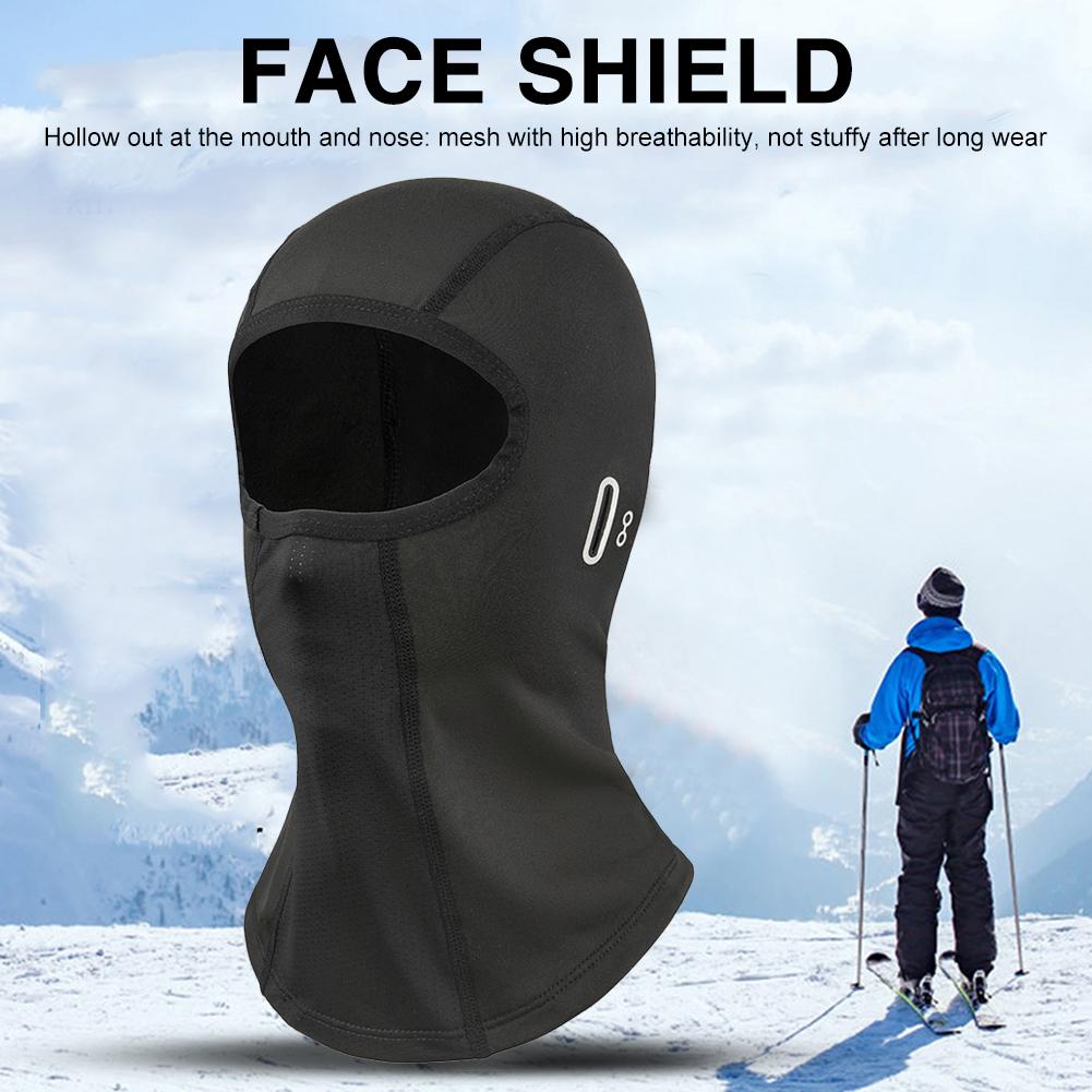 Mũ xe đạp mùa đông ấm áp khăn quàng cổ balaclava mặt bọc mũ bảo hiểm mũ bảo hiểm mũ bảo hiểm mũ bảo hiểm xe máy trượt tuyết MAT Color: Black no hole